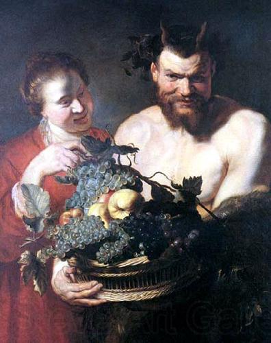 Peter Paul Rubens Faun and a young woman